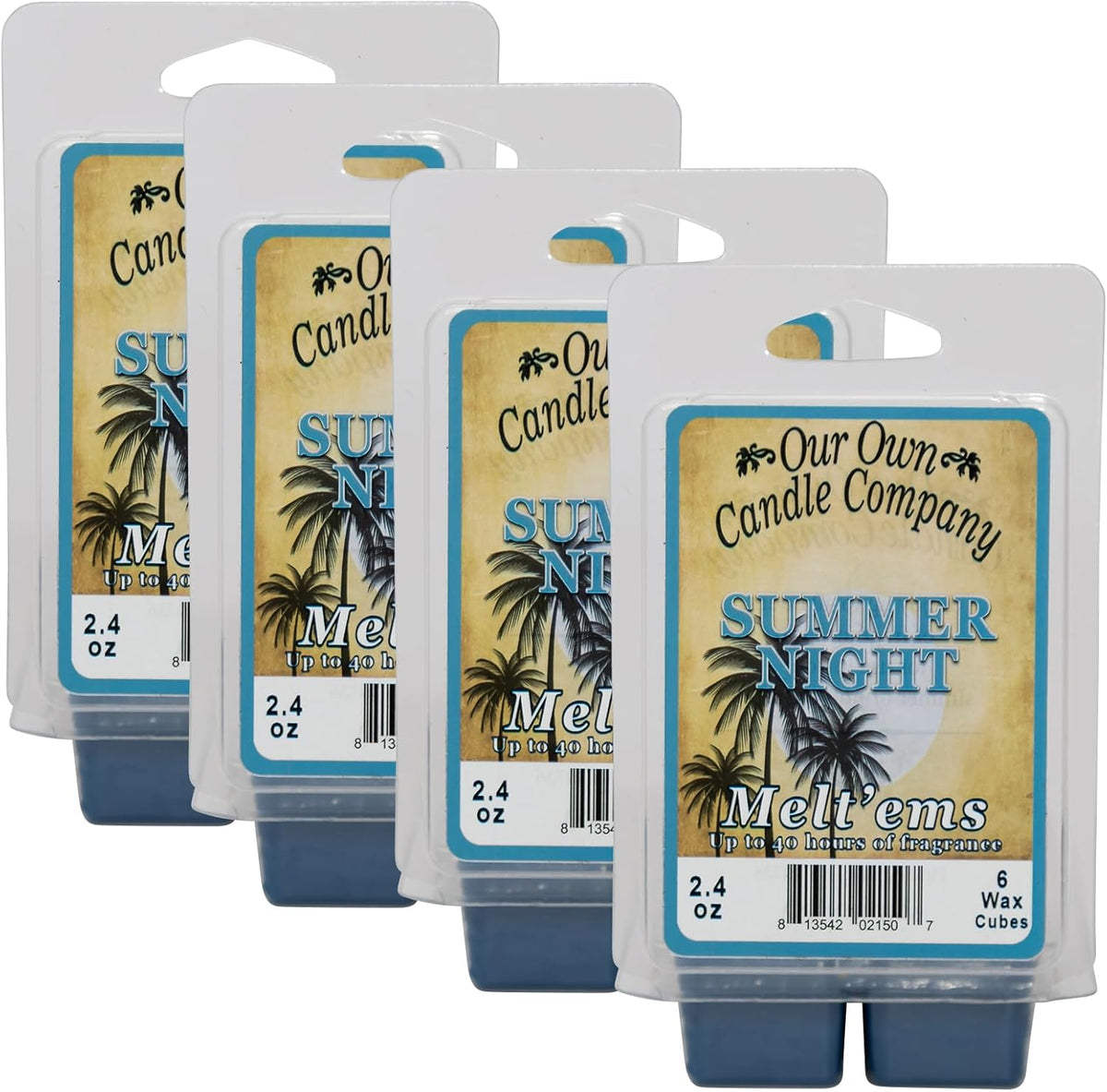 Our Own Candle Company Premium Wax Melt, Summer Night Scent, Handmade in The USA, 24 Cubes (4 Pack