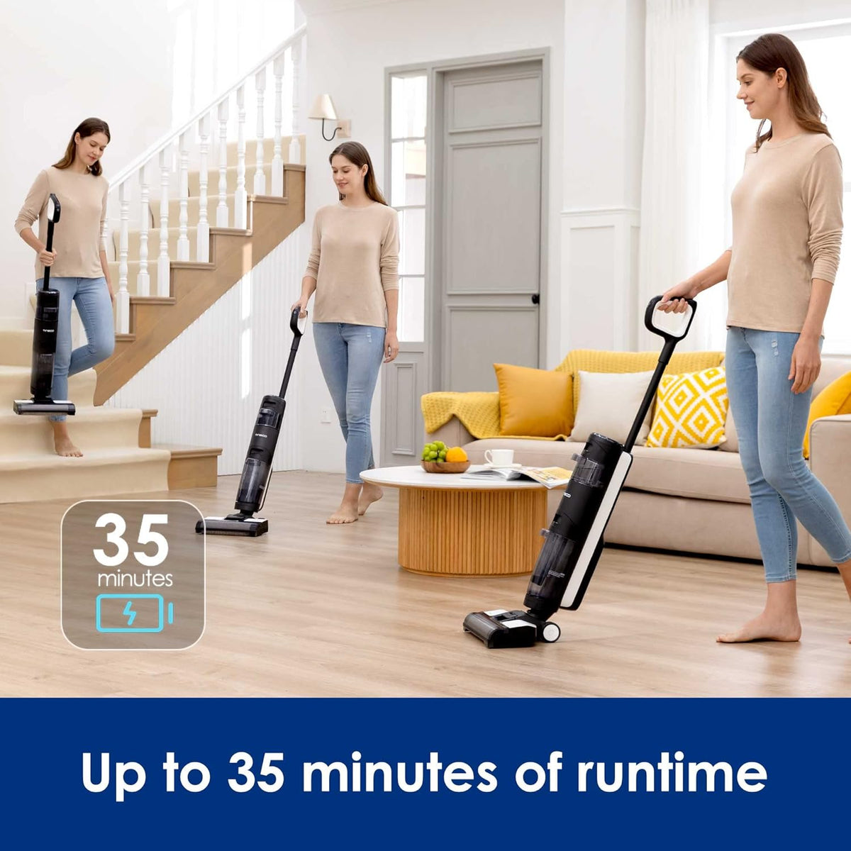Tineco Floor ONE S3 Breeze Cordless Hardwood Floors Cleaner, Lightweight Wet Dry Vacuum Cleaners