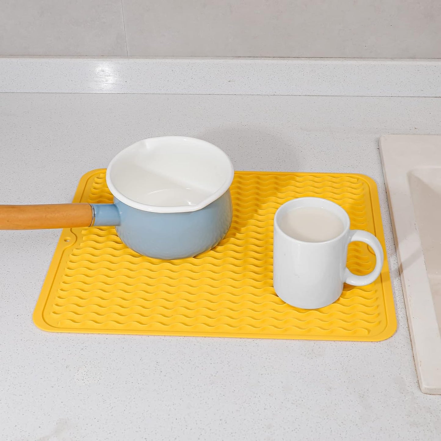 Silicone Dish Drying Mat for Multiple Usage,Easy clean,Eco-friendly,Heat-resistant Silicone Mat for