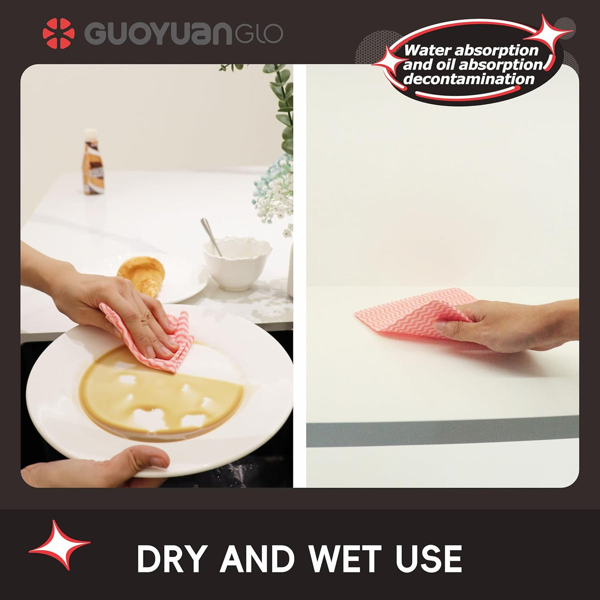 Disposable Dish Cloths Disposable Cleaning Towels Heavy Duty Reusable Cleaning Cloths Dish Rags for