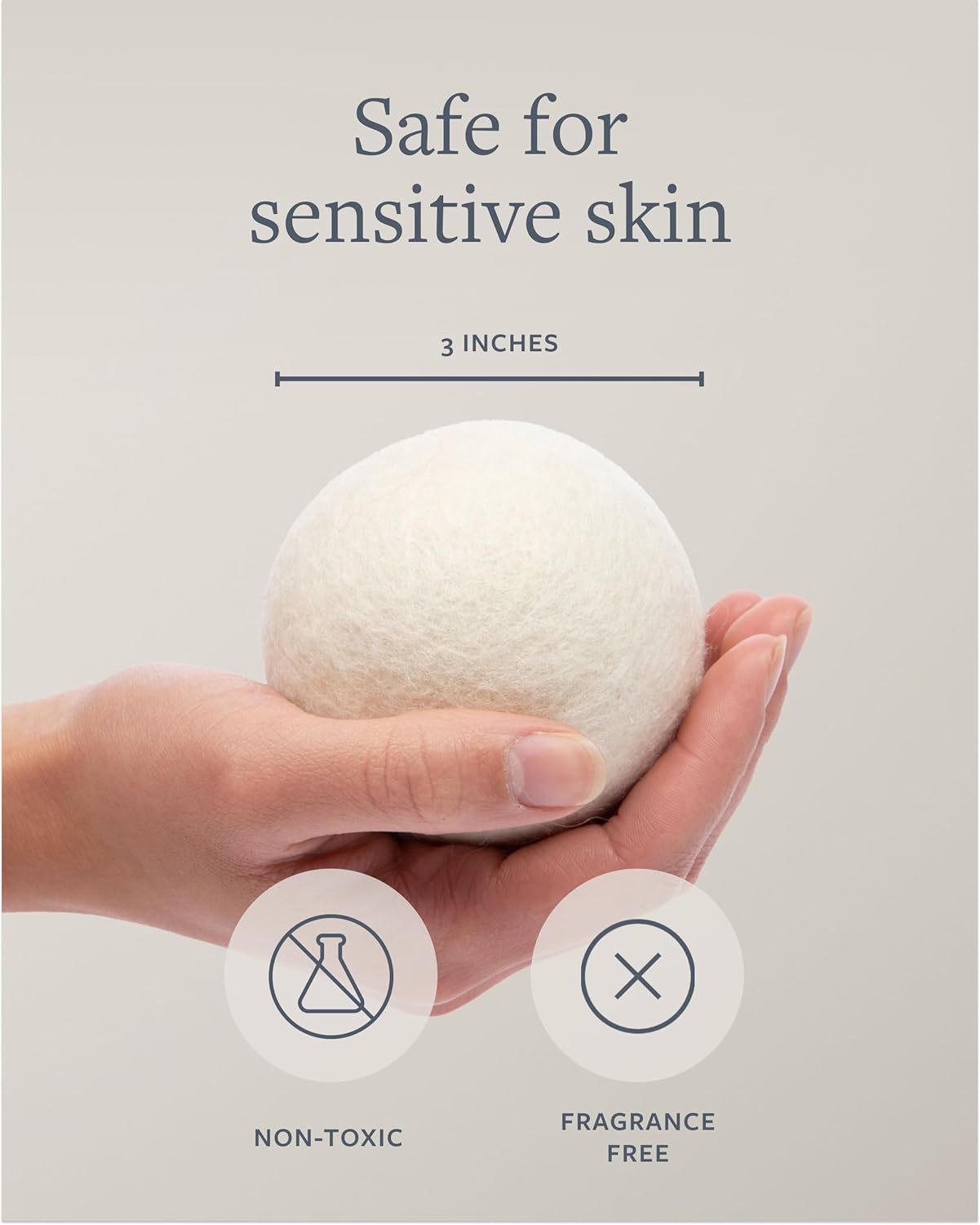 GroundLuxe Premium New Zealand Wool Dryer Balls - 6-Pack, 100% Organic, Hand-Felted, Reusable