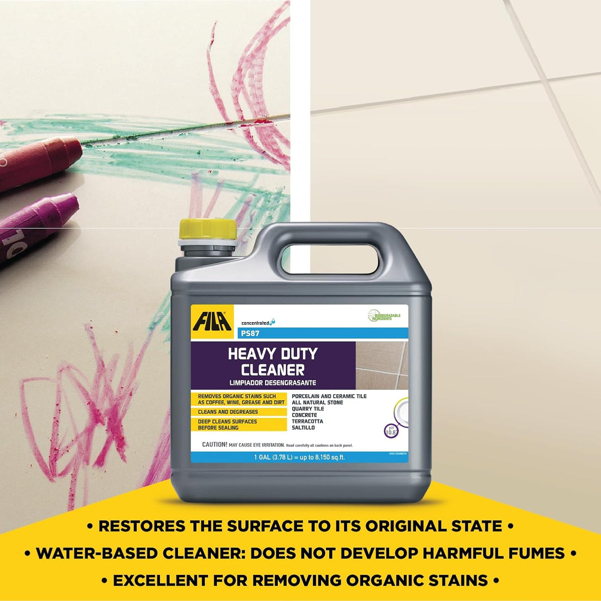 FILA Surface Care Solutions PS87 Heavy Duty Cleaner and Degreaser, 1 GAL (PS87 Heavy Duty