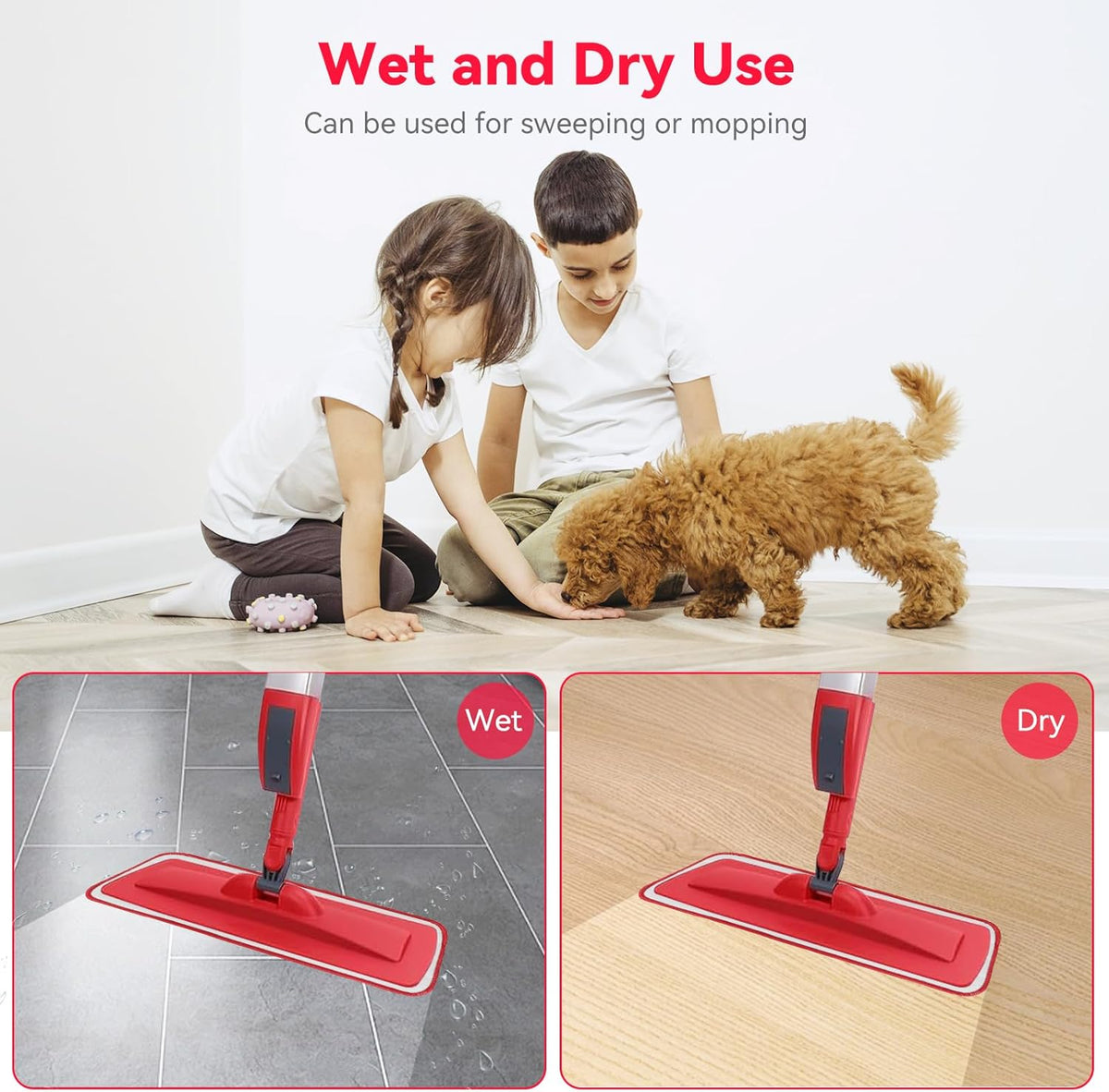 16.5 inch Microfiber Mop Pads for Rubbermaid Reveal Spray Mop and Any 16.5" Flat Mop - 10 Pack