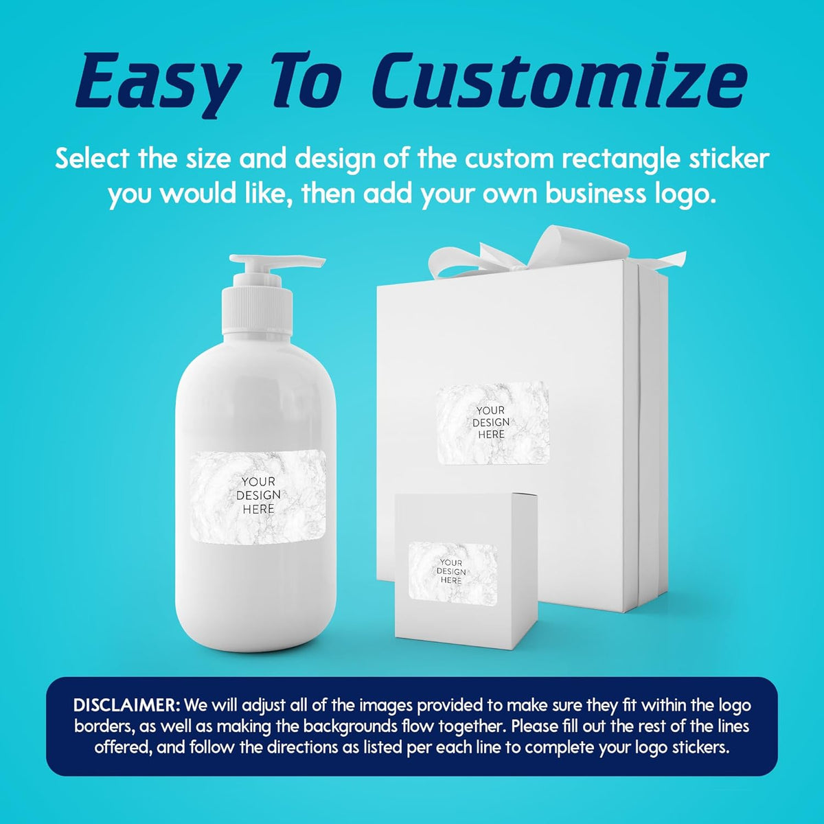 100 Custom Vinyl Stickers - Upload Your own Image, Text, Design, Logo - Personalized Logo Labels