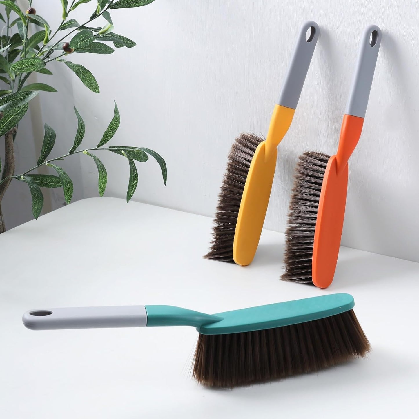 1 Pack 15" Hand Broom Brush,Soft Bristle Cleaning Brush,Counter Brush, Crumb Debris Sweeping