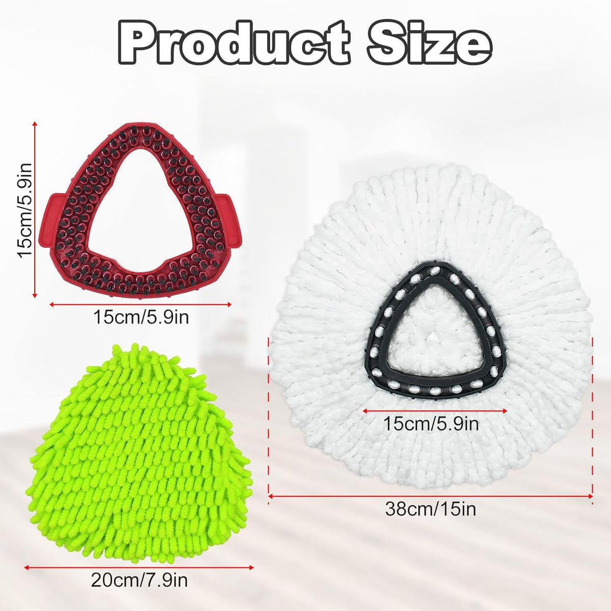 Mop Heads Replacement for Ocedar, Mop Replace Head for Ocedar EasyWring 1 Tank, Microfiber Spin Mop