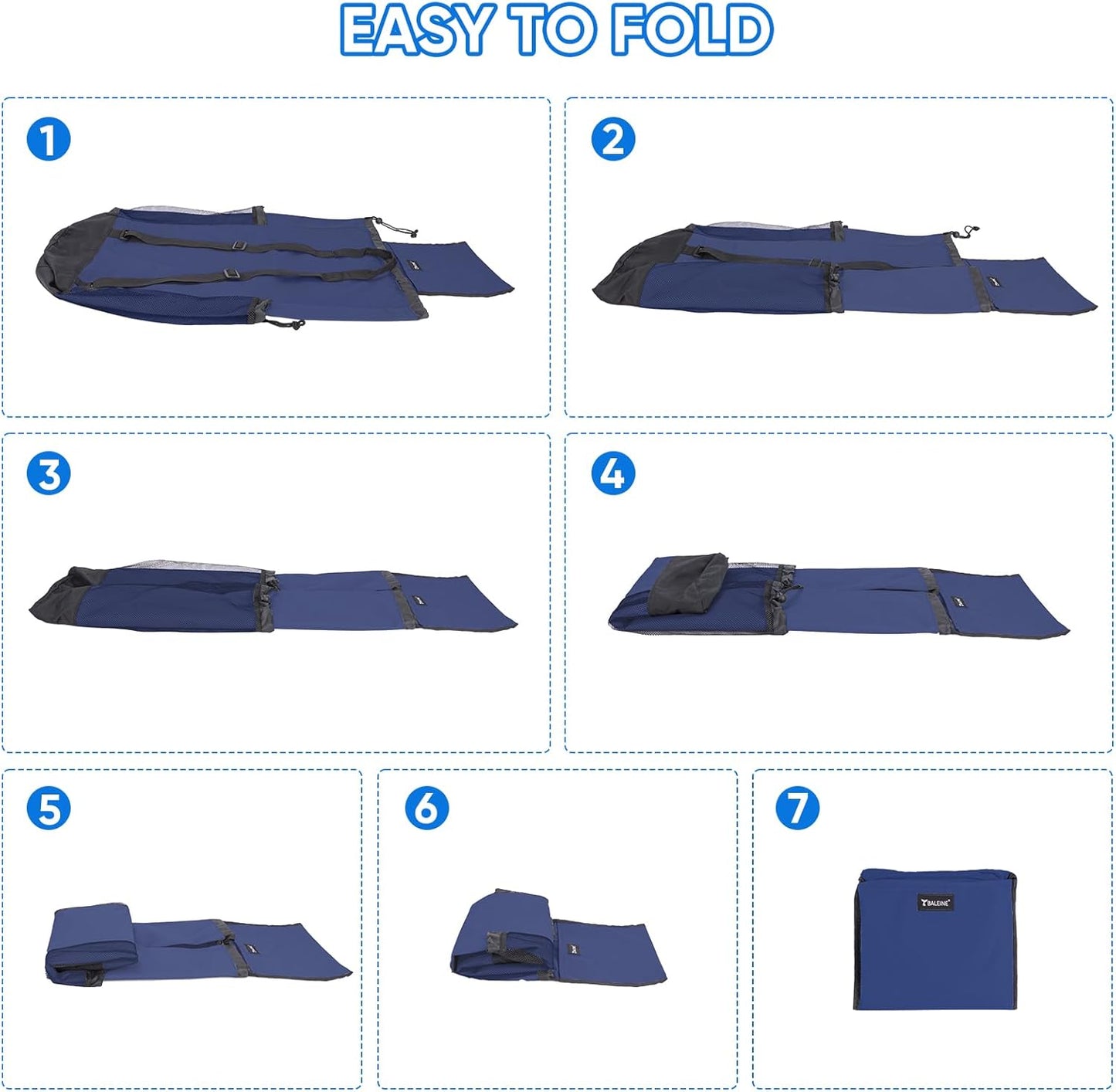 BALEINE 120L Laundry Bag Backpack, 900D Oxford Fabric Large Travel Laundry Bags with Shoulder