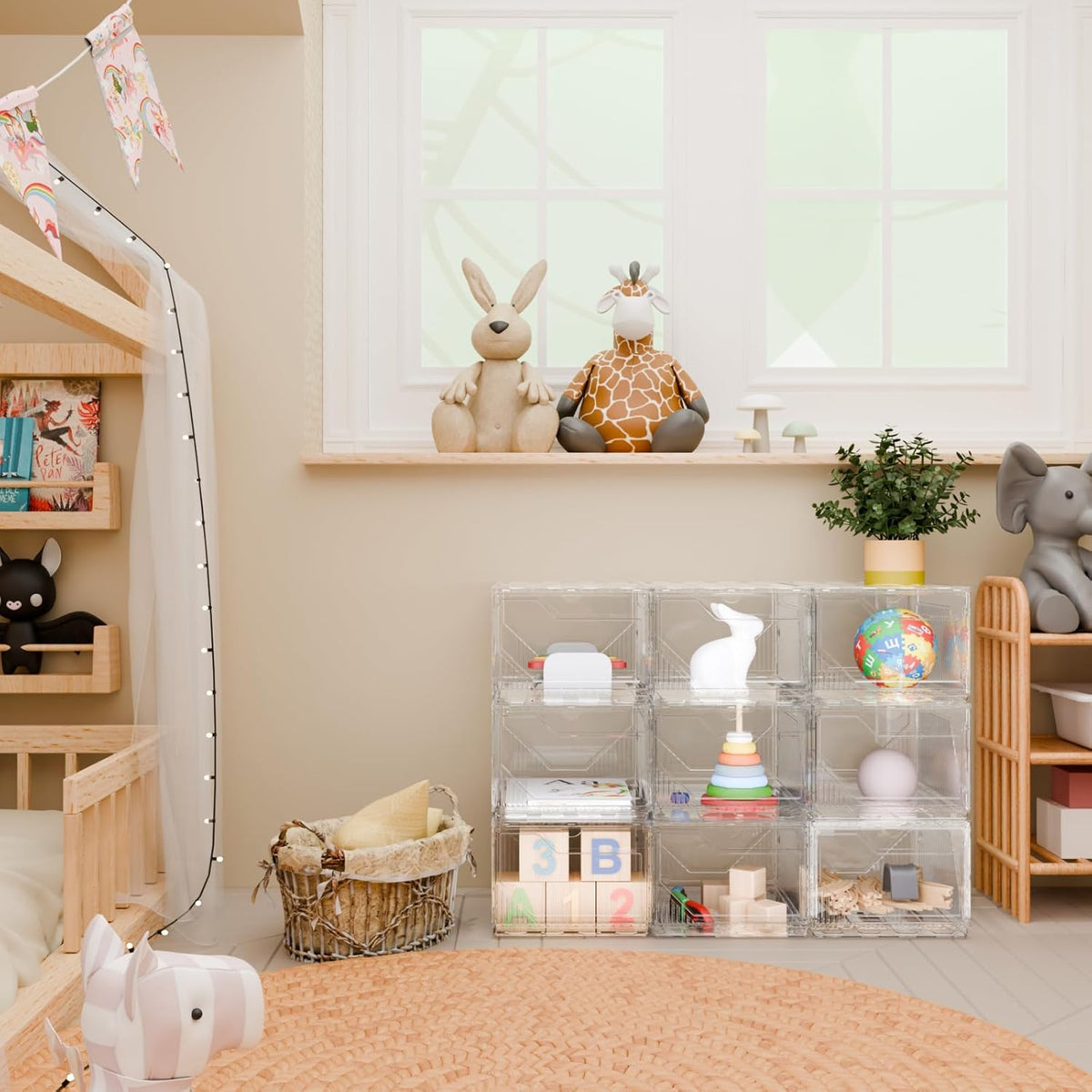 10 Pack Upgraded XX-Large Storage Organizer with Magnetic Door, New structure is more stable
