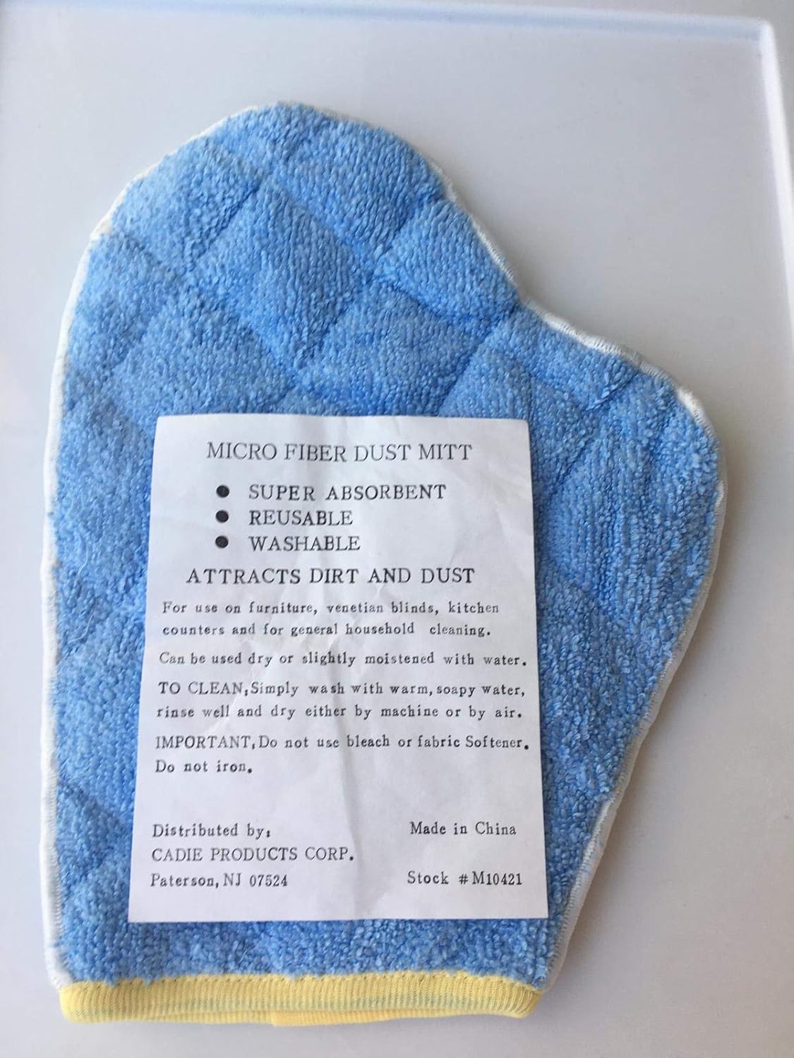 Soft Microfiber Dust Mitt - Comfortable and Reusable Dusting Mitten for Household Cleaning |