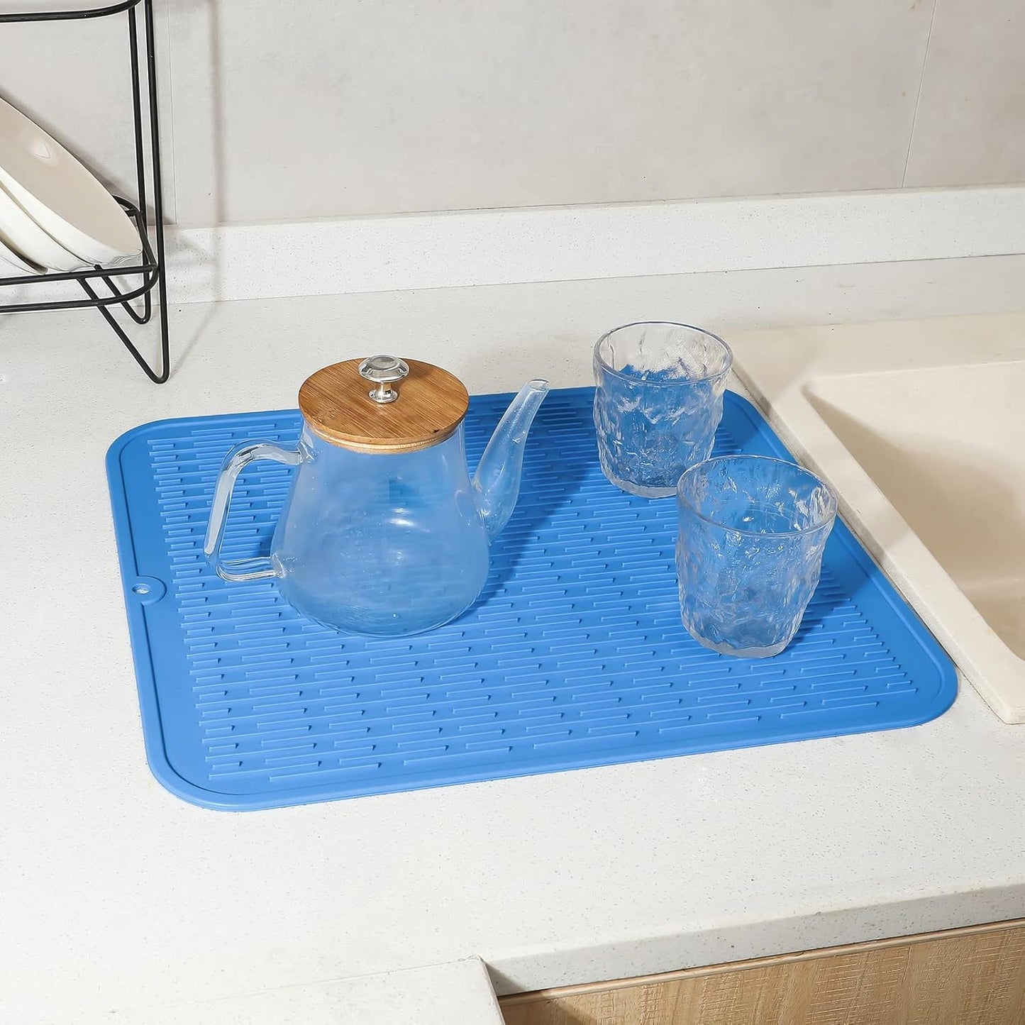 Silicone Dish Drying Mat for Multiple Usage,Easy clean,Eco-friendly,Heat-resistant Silicone Mat for