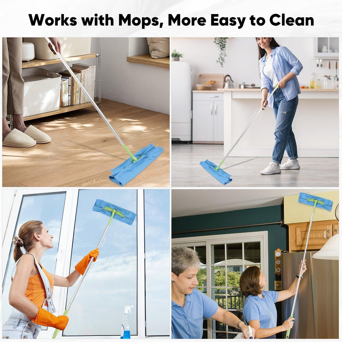 HOMEXCEL Microfiber Glass Cleaning Cloths 6 PK, Lint Free Streak Free, Reusable Microfiber Cleaning