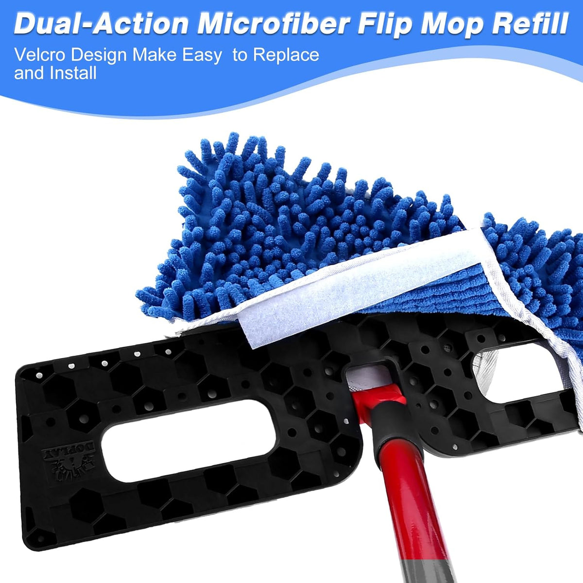 Mop Refill Heads Compatible with O Cedar Dual-Action Flip Mop,Microfiber Replacement Mop Heads for