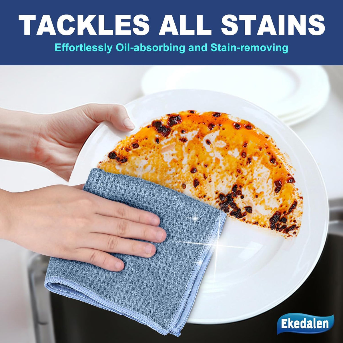 Microfiber Cleaning Cloth Waffle Weave for Dusting Absorbent Towel Quick Drying Dust Rags Household