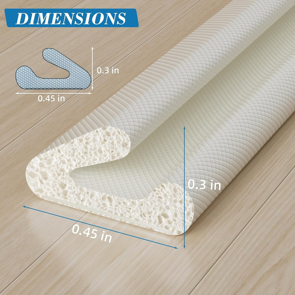 V-Shaped Weather Stripping Door Seal, 33FT Draft Stopper for Doors/Windows, Gaps, Dustproof