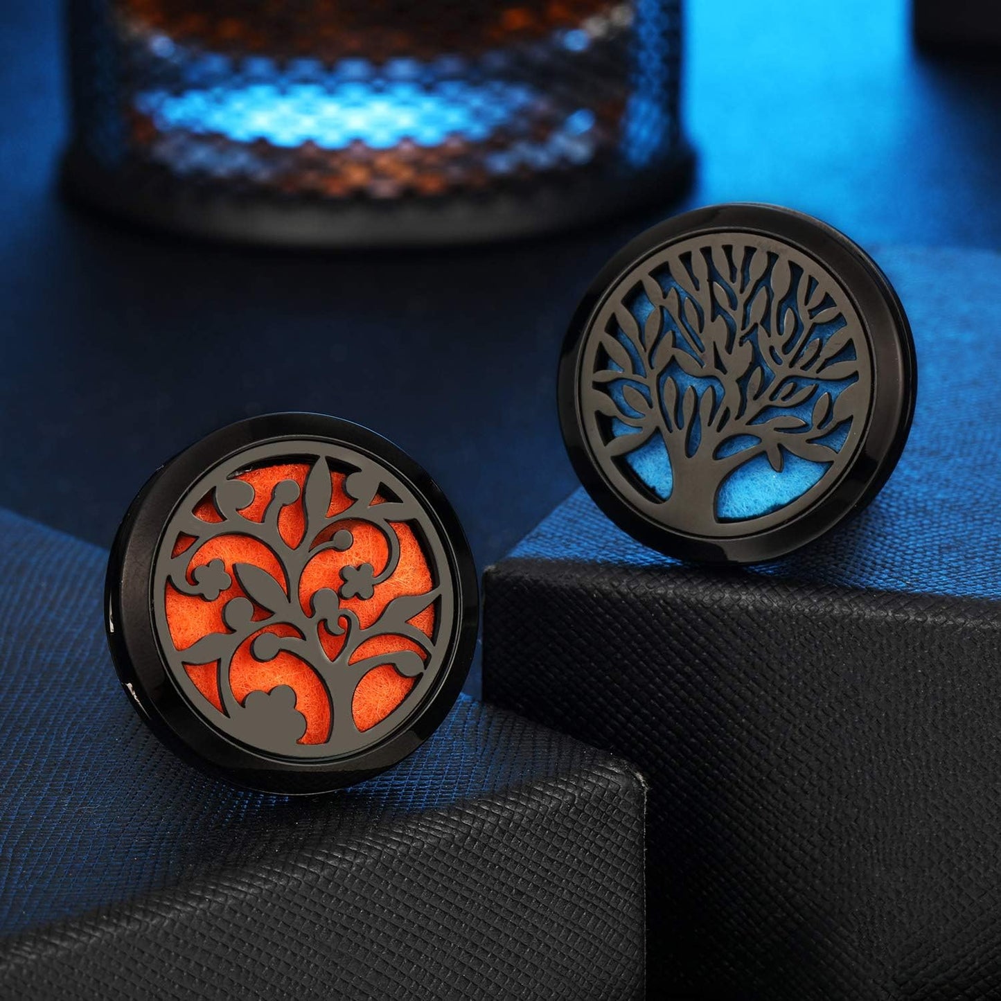 2 Pieces 316L Stainless Steel Car Aromatherapy Essential Oil Diffuser Air Freshener Vent Clip