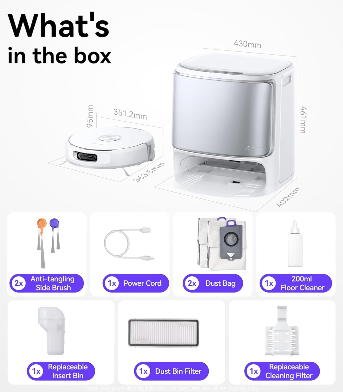 NARWAL Flow Robot Vacuum and Mop Combo, FlowWash Real-Time Self-Cleaning Track Mop, 22,000 Pa