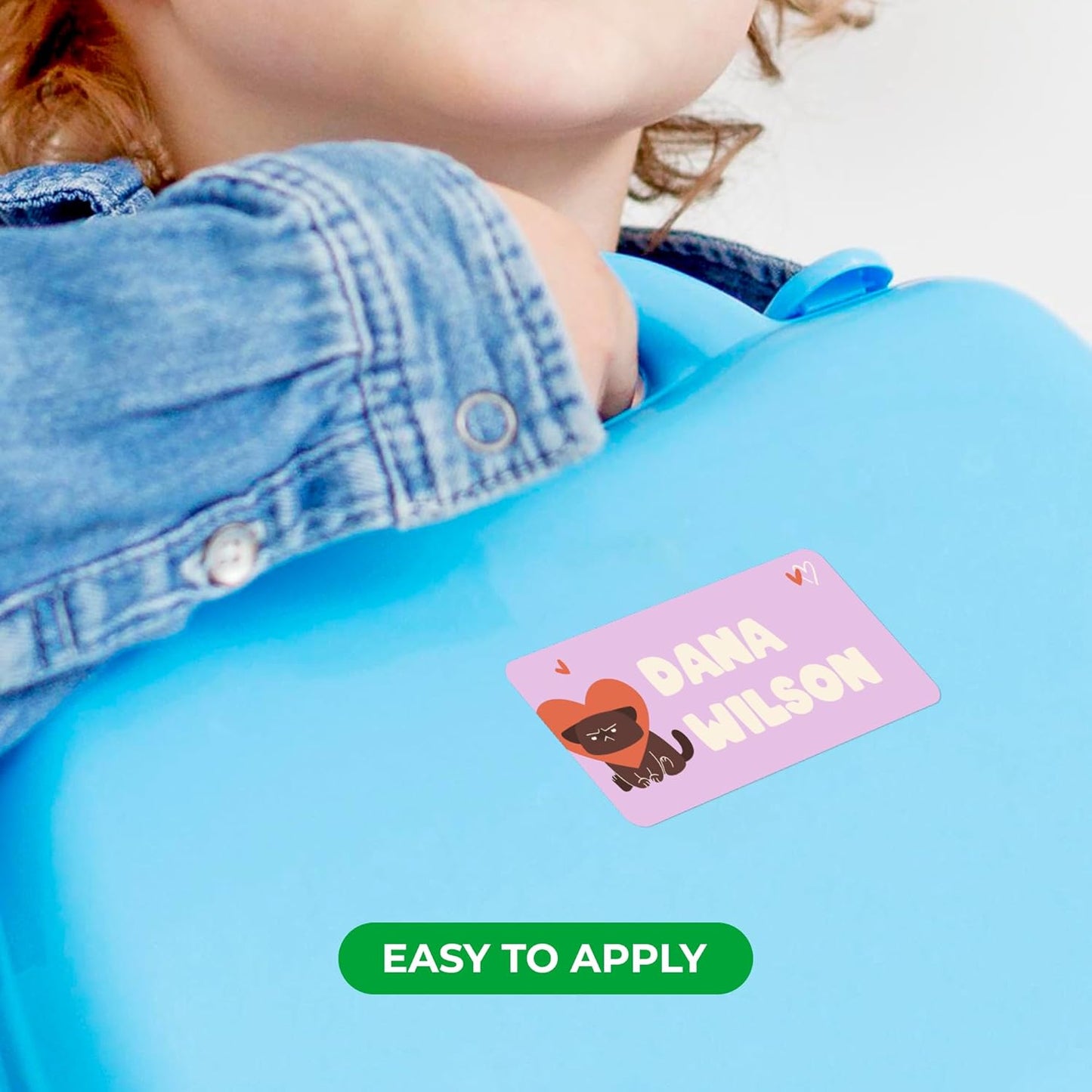 Personalized Name Tag Stickers for Kids (130+ Pack) | Cat Waterproof Labels for School Supplies