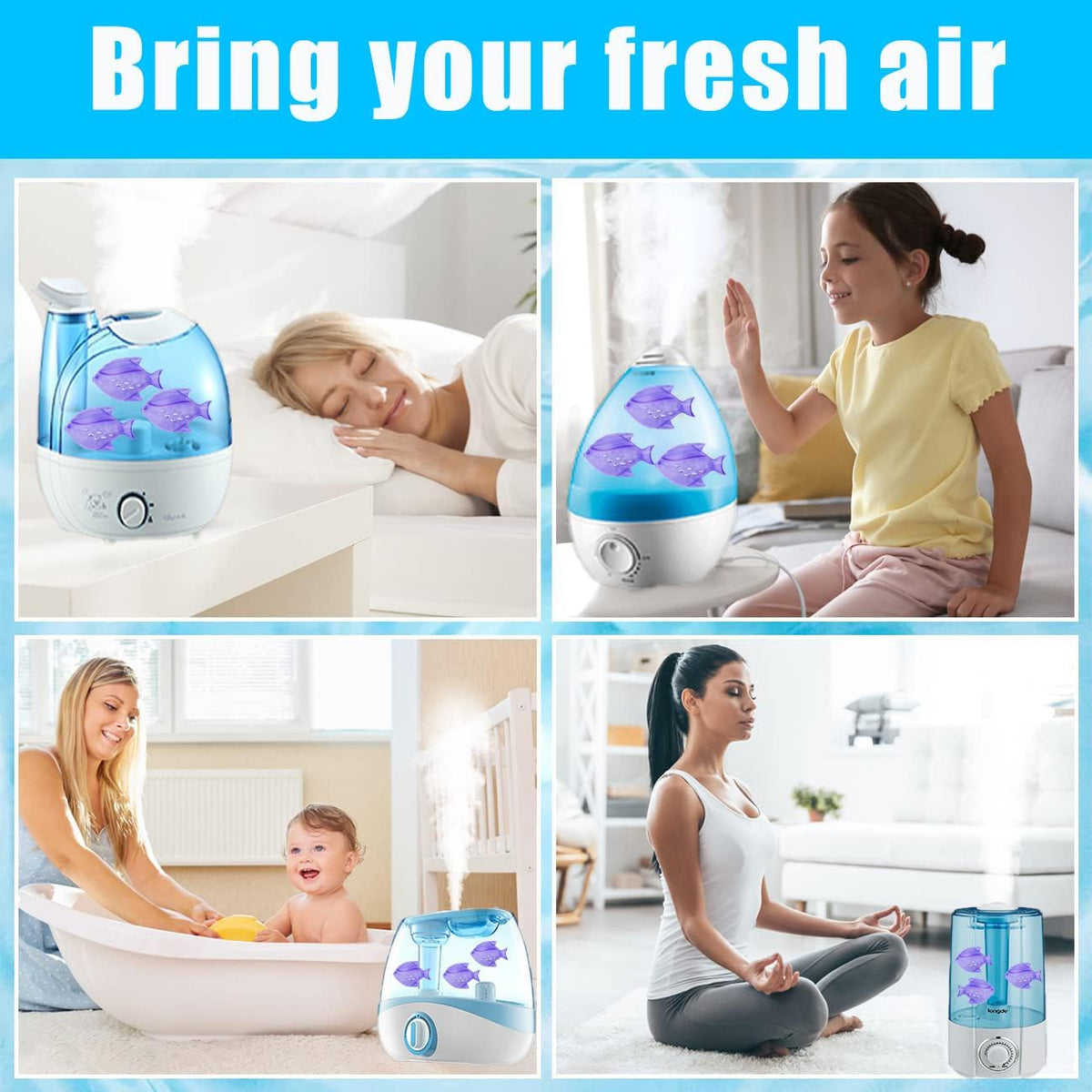 12PCS Universal Humidifier Tank Cleaner,Humidifier Cleaning Fish for Humidifiers & Fish Tanks