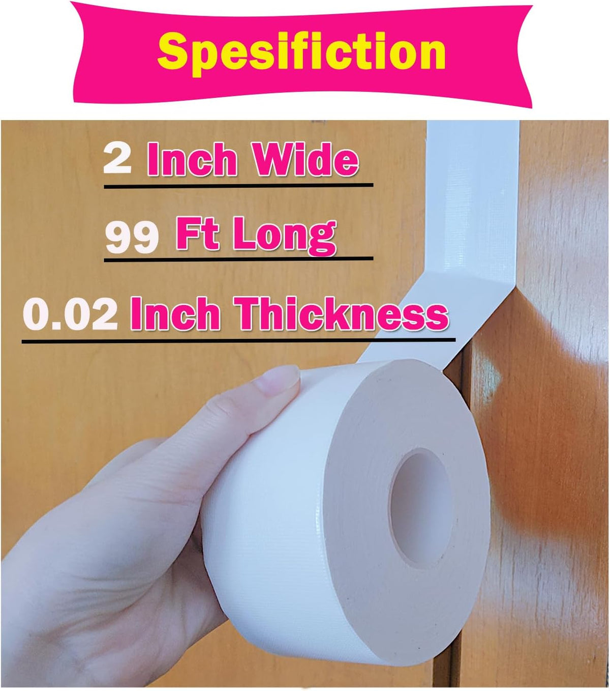 White Window Weather Sealing Tape, Waterproof Window AC Air Conditioner Sealing Tape Can Keep Out