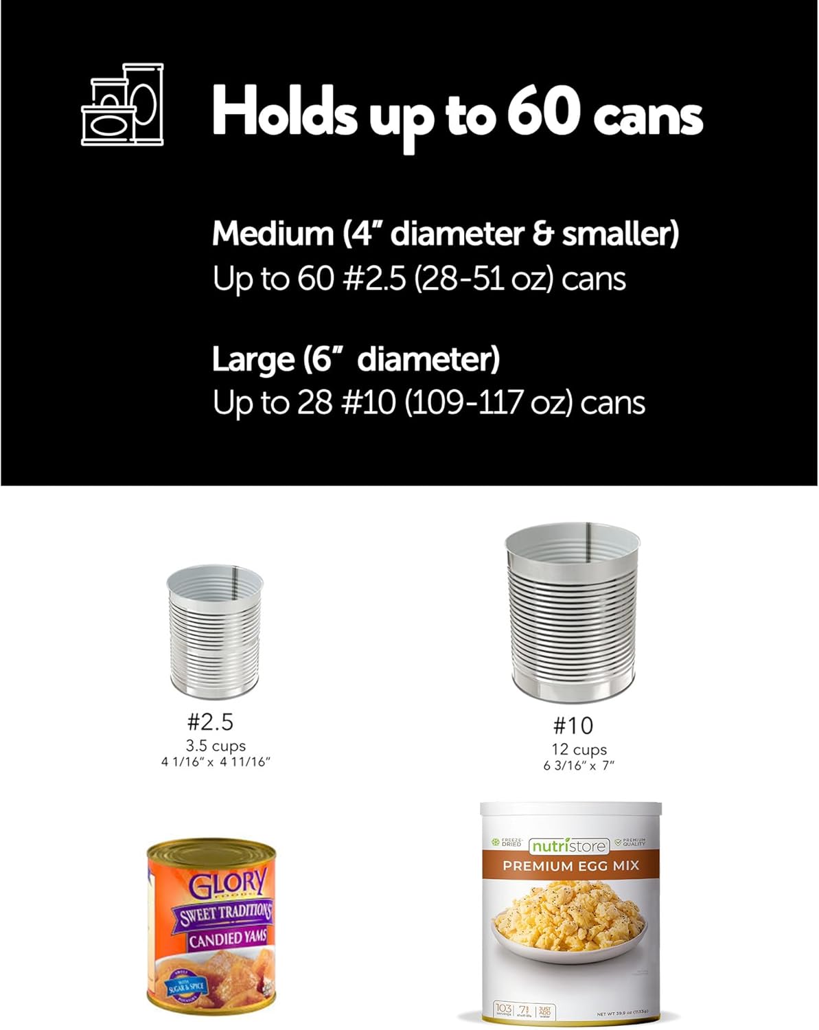 Shelf Reliance Cansolidator Max Small - 1-Pack Can Organizer for Pantry, Stackable Soda Can Storage