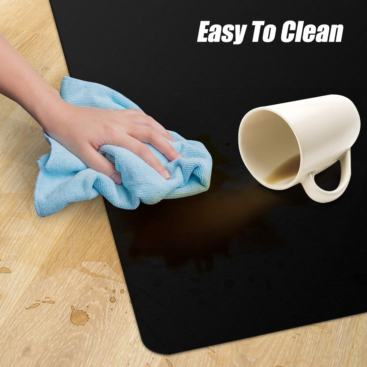 Kuyal Chair mat for Hardwood Floor 36 x 48 inches Rectangle Floor Mats Wood/Tile Protection Mat for