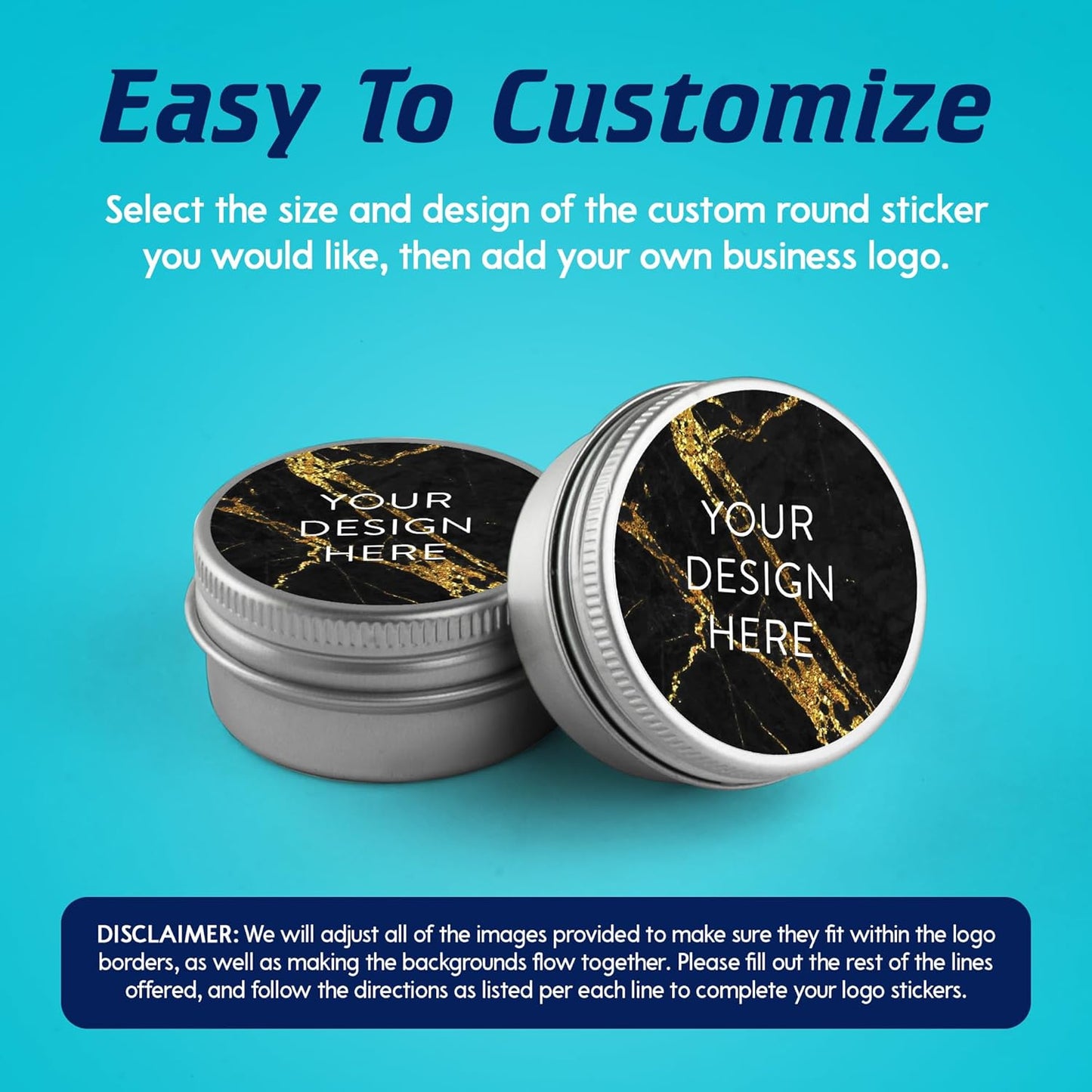 100 Custom Vinyl Stickers - Upload Your own Image, Text, Design, Logo - Personalized Logo Labels
