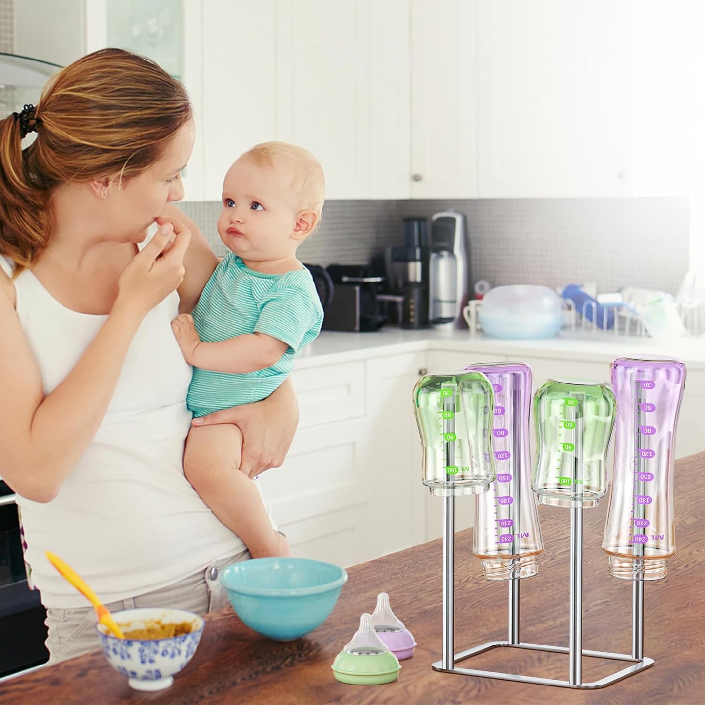 Water Bottle Drying Rack, Stainless Steel Bottle Dryer Rack, Baby Bottles Rack Dryer, Cup Drying