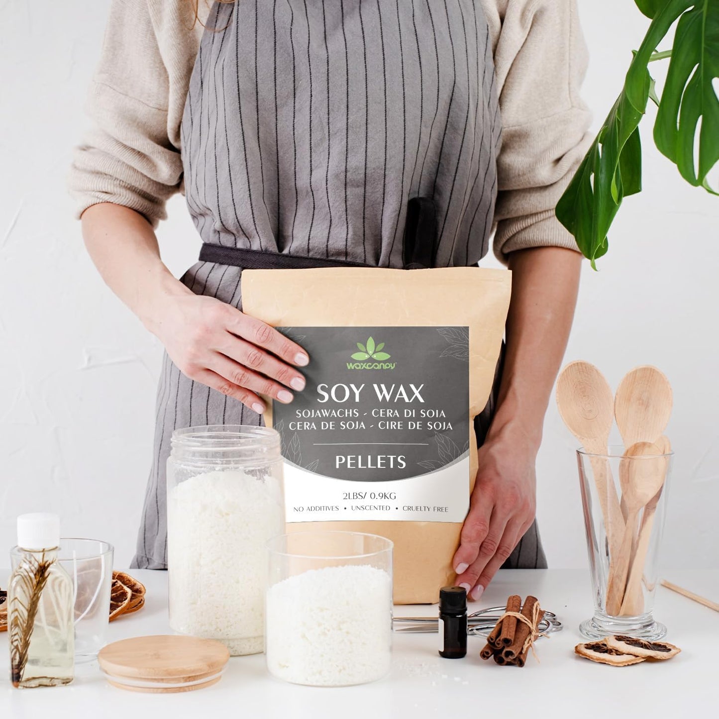 Soy Wax, Waxcanpy Natural Candle Wax, Organic Soy Wax for Candle Making from Farm, No Additives
