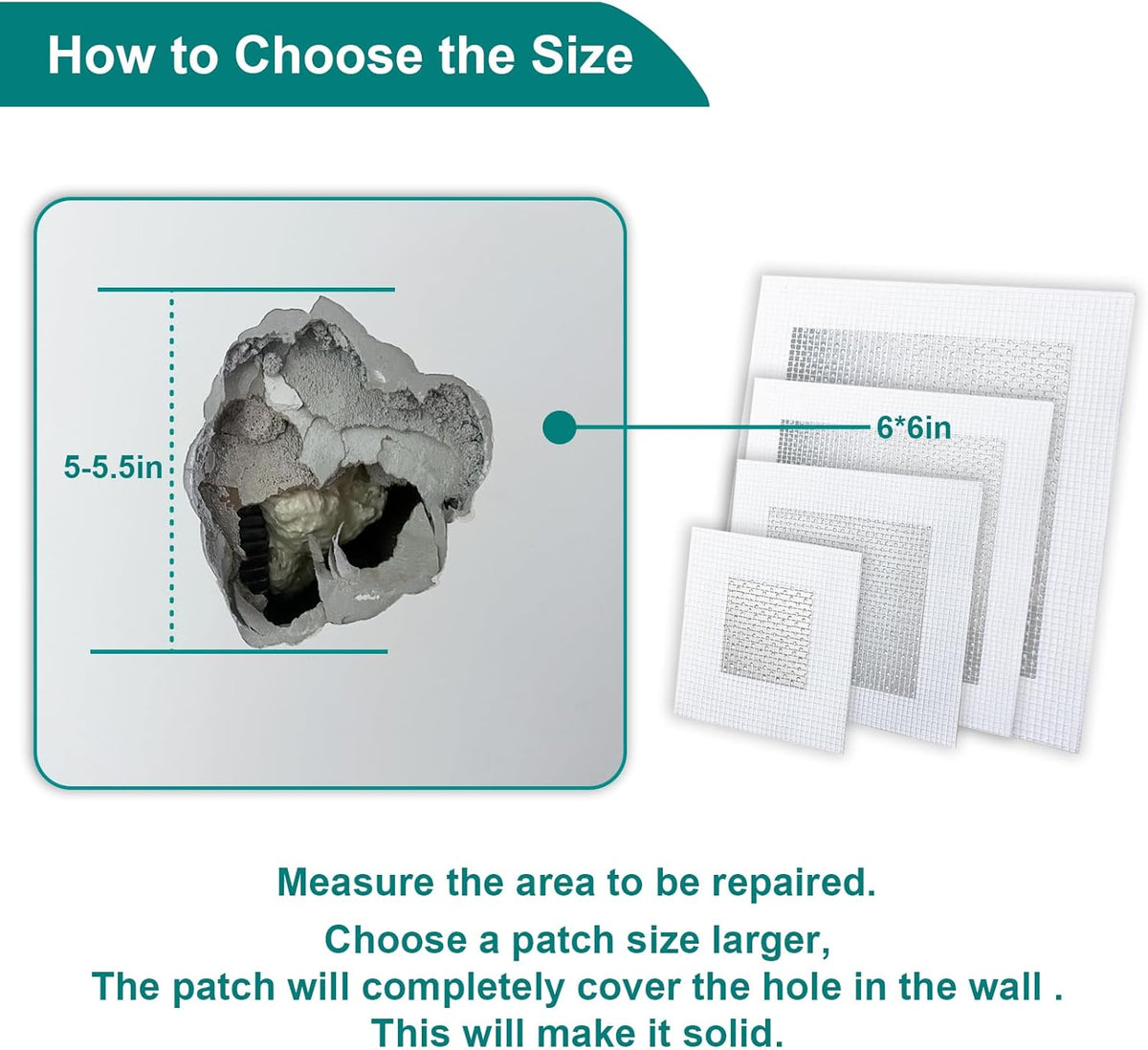 19 Pack Drywall Repair Kit for Large Holes, 2/4/6/8 Inch Dry Wall Patch Kits for Erase a Small Nail