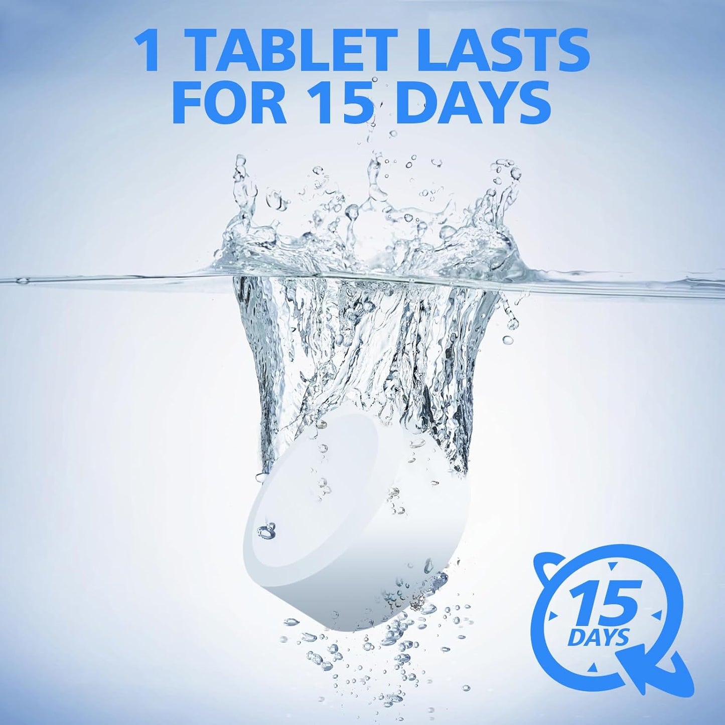 USKICH 20 Pack Toilet Bowl Cleaner Tablets,White Automatic Toilet Tank Cleaners, Long-Lasting