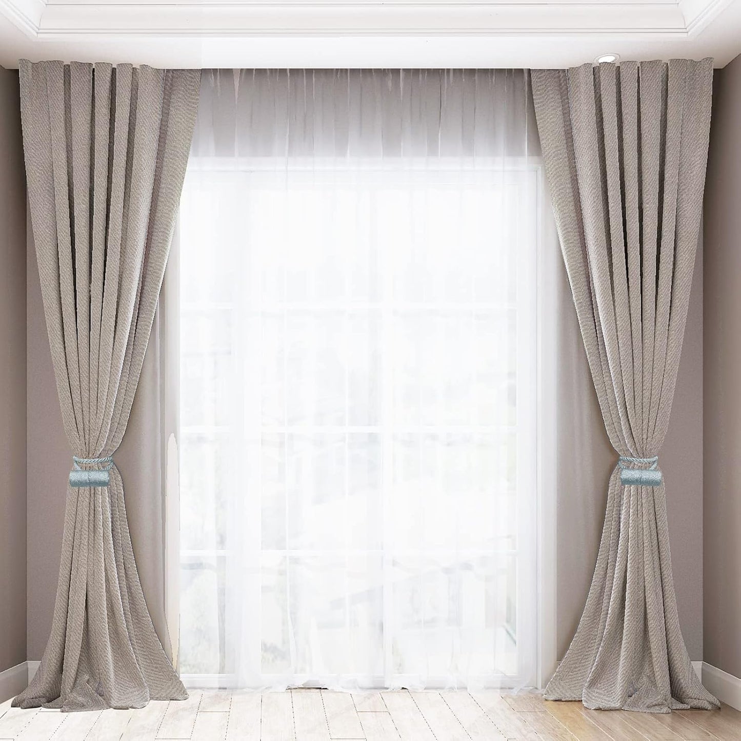18 Inch Strong Magnetic Curtain Tiebacks, Curtain Holdbacks Modern Upgrade Strong 2021 New Twisted