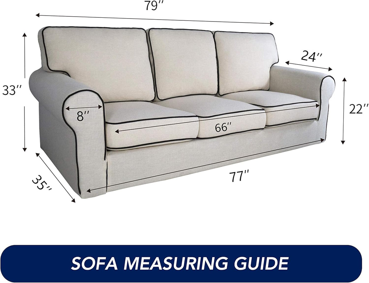 PureFit Reversible Quilted Sofa Cover, Water Resistant Slipcover Furniture Protector, Washable