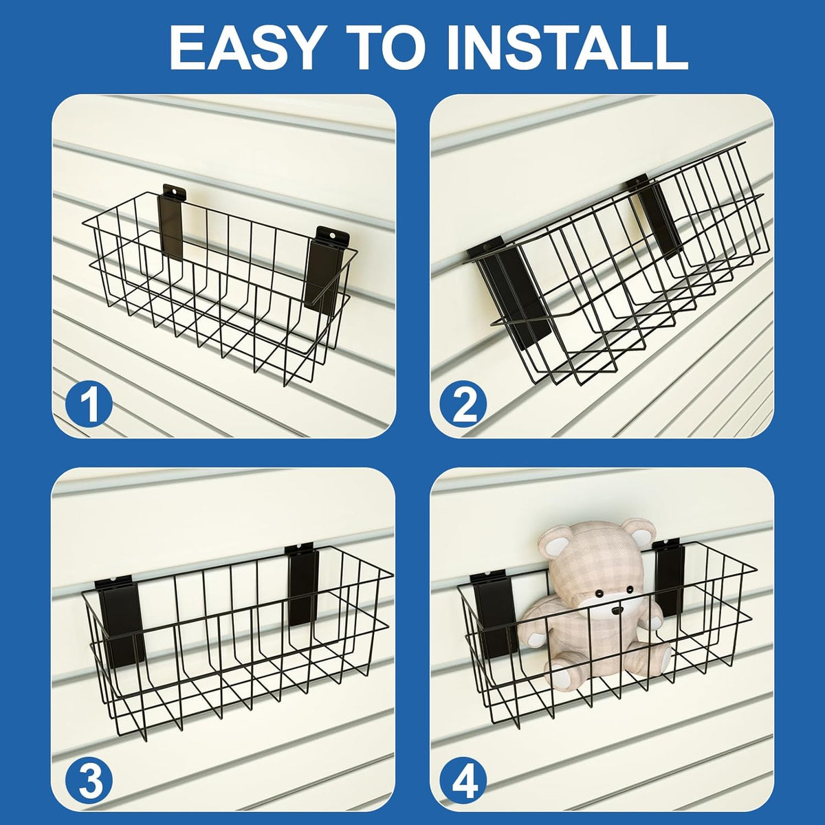 NeatiEase 29 PCS Slatwall Accessories Kit for Garage Rooms Shops Storage, Slat Wall Accessory