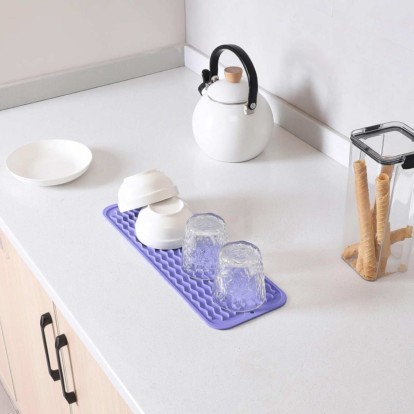 Silicone Dish Drying Mat for Multiple Usage,Easy clean,Eco-friendly,Heat-resistant Silicone Mat for