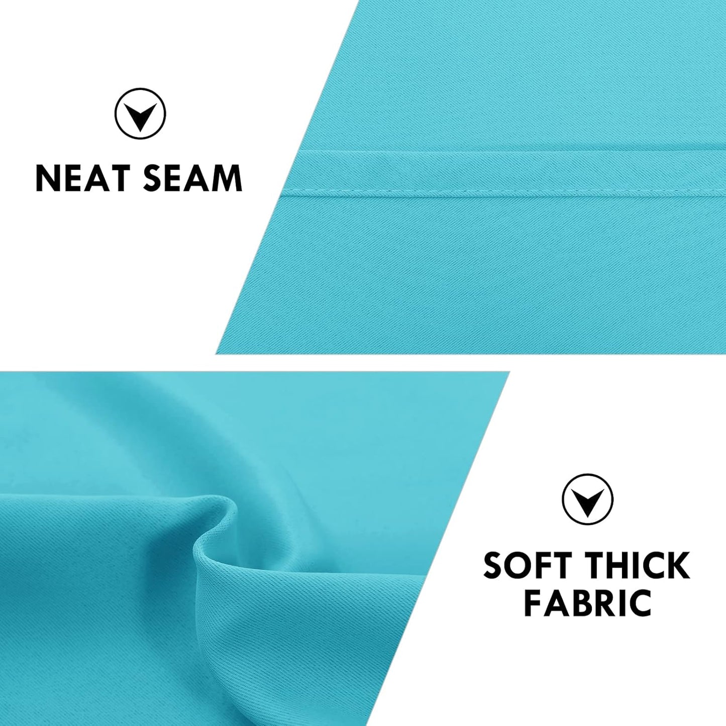 DWCN Turquoise Blackout Curtains for Bedroom – Rod Pocket Thermal Insulated Energy Saving Drapes