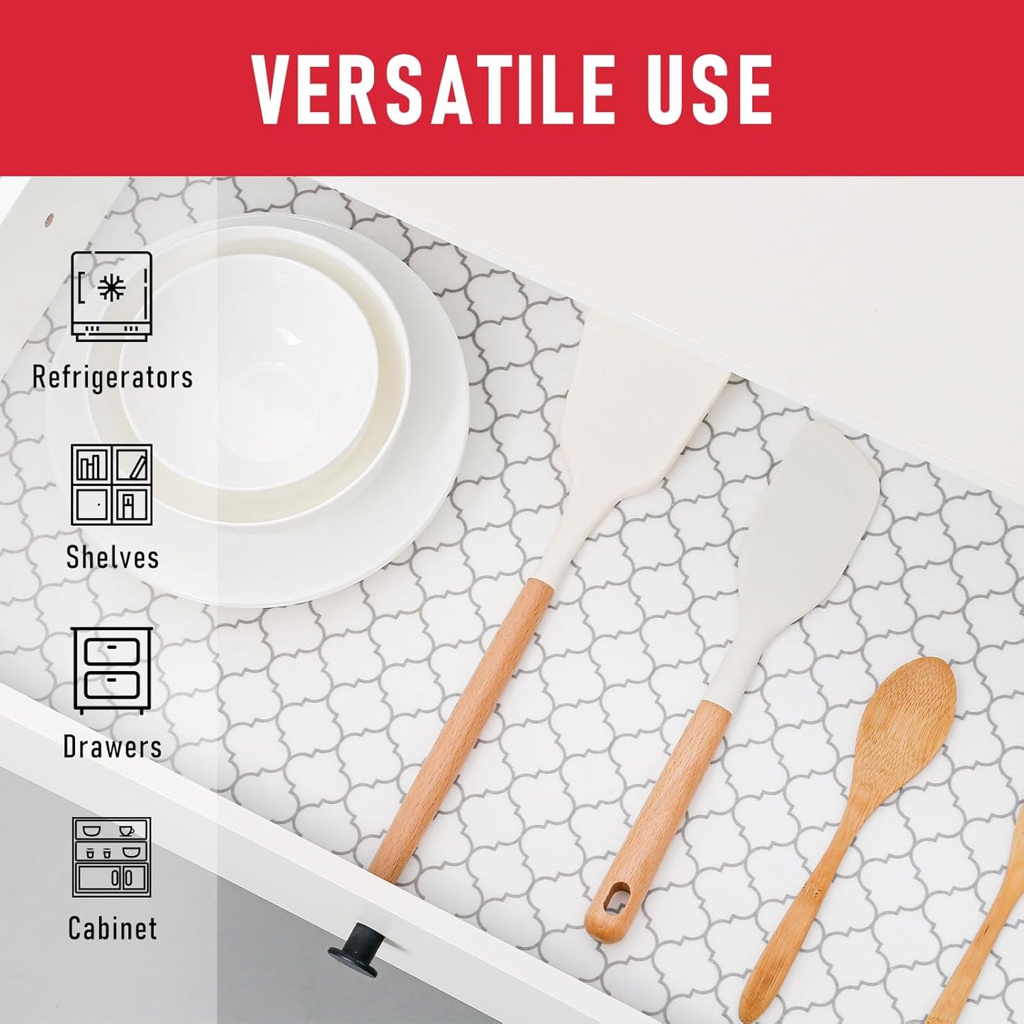 Cooyes 2 in 1 Fridge Liners & Fresh mats for Refrigerator Organizers and Storage, Absorbent Fridge