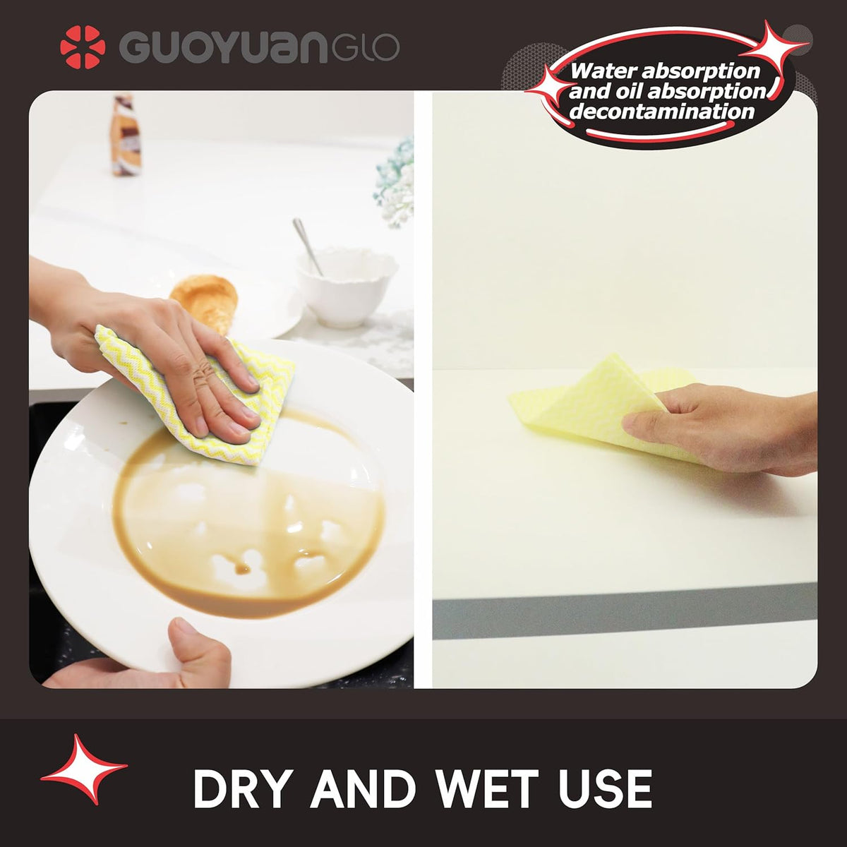 Disposable Dish Cloths Disposable Cleaning Towels Heavy Duty Reusable Cleaning Cloths Dish Rags for
