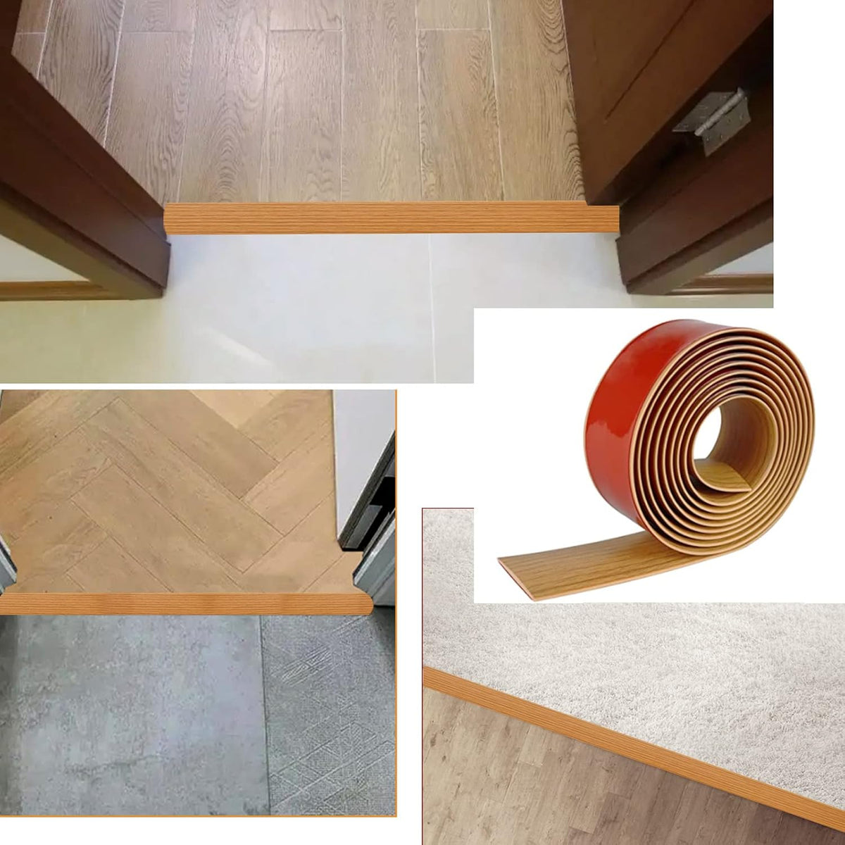 Floor Transition Strip & Self Adhesive Floor Vinyl Floor Edge Trim Laminate Floor Gap Covering