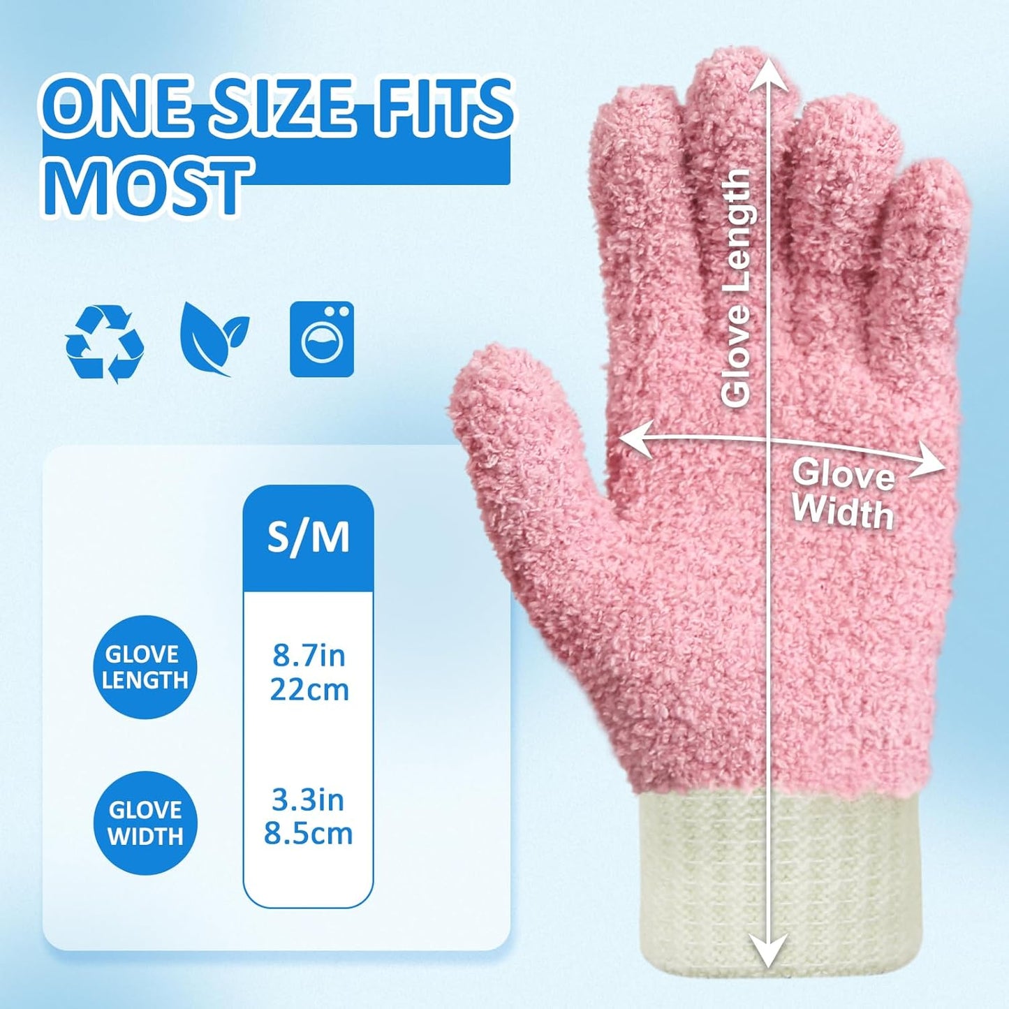 MIG4U Microfiber Dusting Gloves House Cleaning Glove for Blinds, Windows, Shutters, Furniture, and