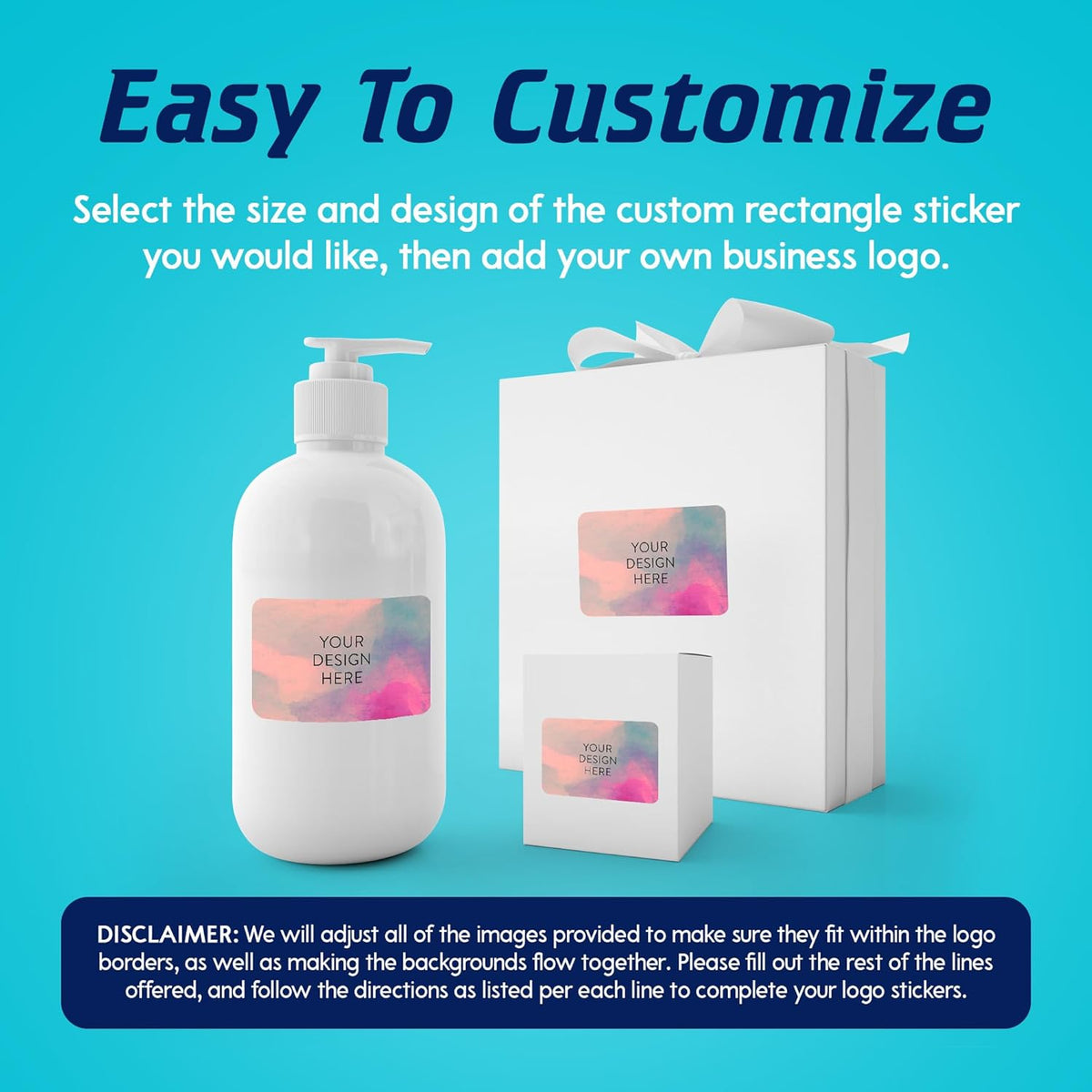 100 Custom Vinyl Stickers - Upload Your own Image, Text, Design, Logo - Personalized Logo Labels