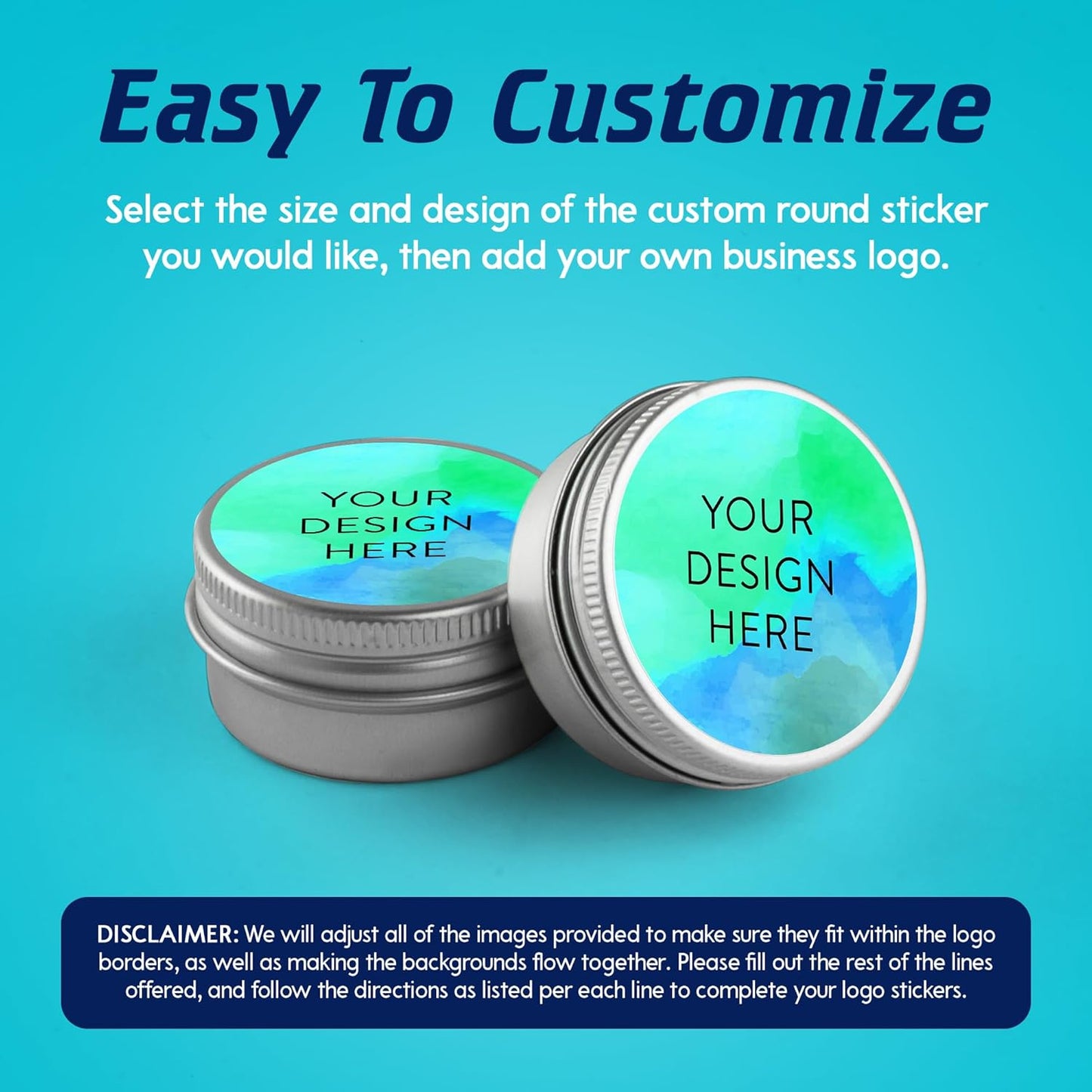 100 Custom Vinyl Stickers - Upload Your own Image, Text, Design, Logo - Personalized Logo Labels