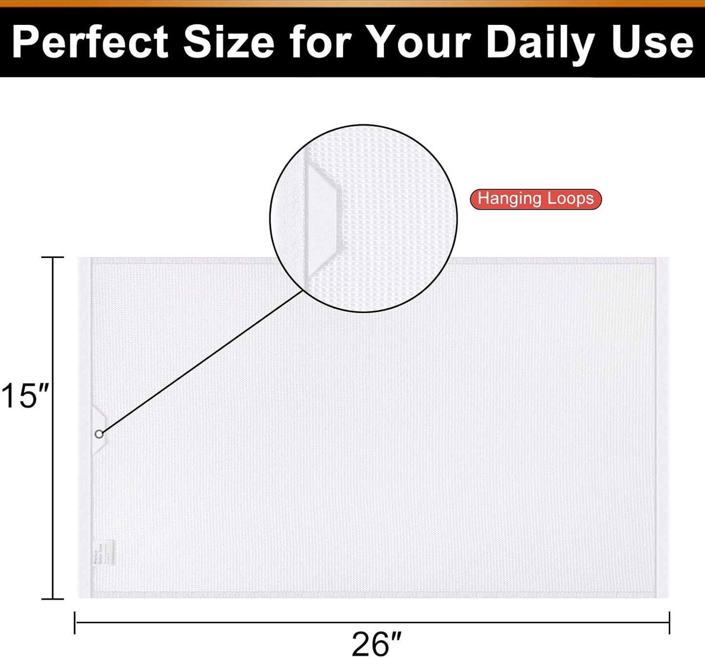 Homaxy 100% Cotton Waffle Weave Kitchen Towels - 4 Pack Soft and Absorbent Dish Towels - 16 x 26
