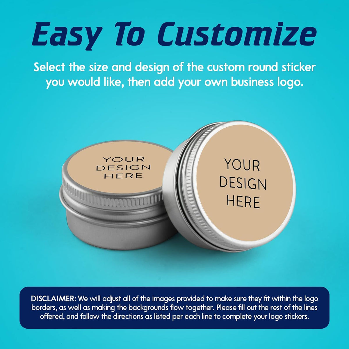 100 Custom Vinyl Stickers - Upload Your own Image, Text, Design, Logo - Personalized Logo Labels