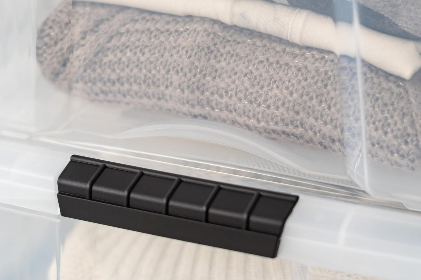 IRIS USA 40 Qt Stackable Plastic Storage Bins with Lids, 4 Pack - BPA-Free, Made in USA