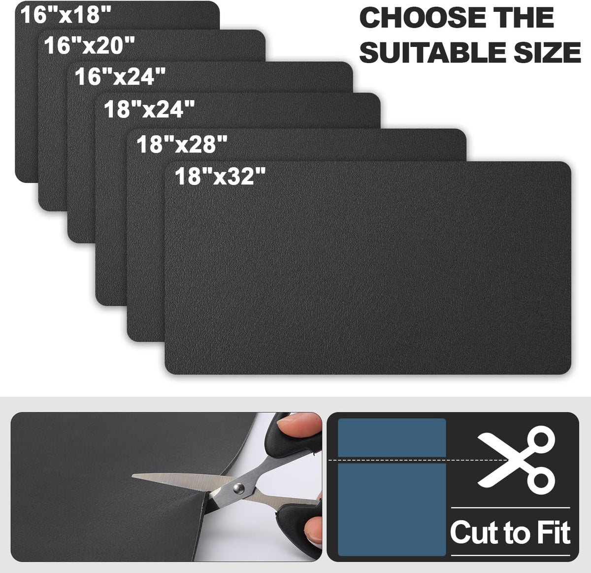 Dish Drying Mat for Kitchen Counter | Coffee Bar Mat for Countertops | Heat Resistant Drainer Mat