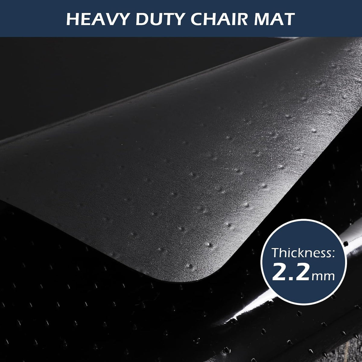 SALLOUS Office Chair Mat for Carpet, 48in x 36in Heavy Duty, Gaming Chair Mat with Grips, Rolling