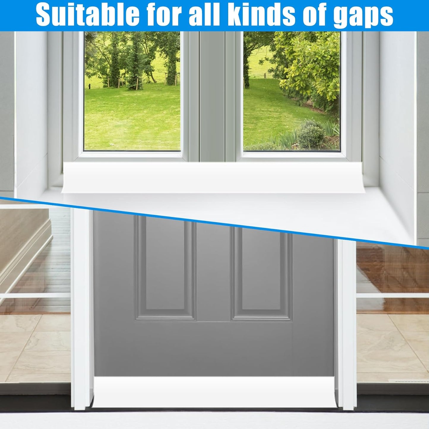 Draft Seal Tape for Doors and Windows 3 in x 20 Ft Silicone Weather Stripping Extra Thick 2mm Door