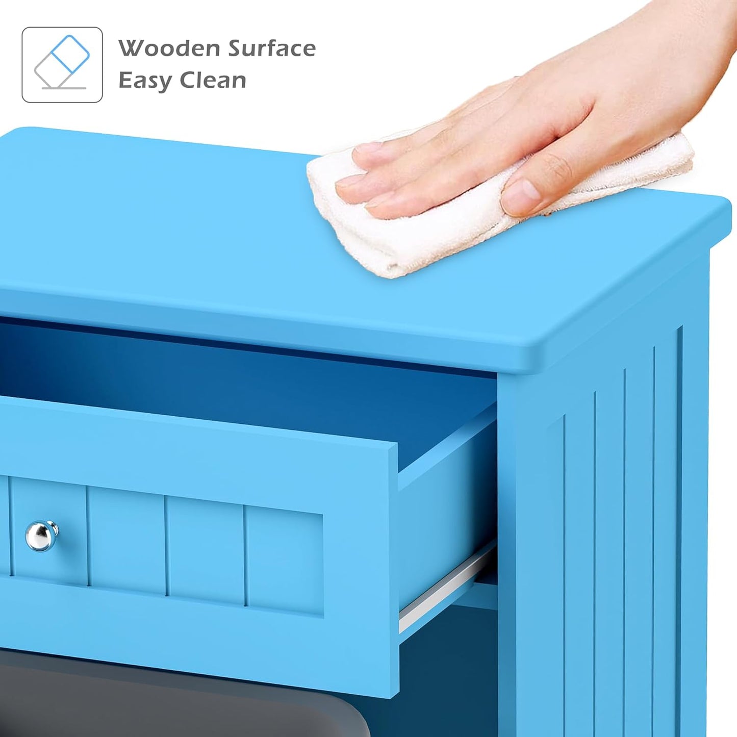 Betterhood Tilt Out Trash Cabinet 10 Gallon Wooden Free Standing Laundry Sorter Cabinet,Recycling