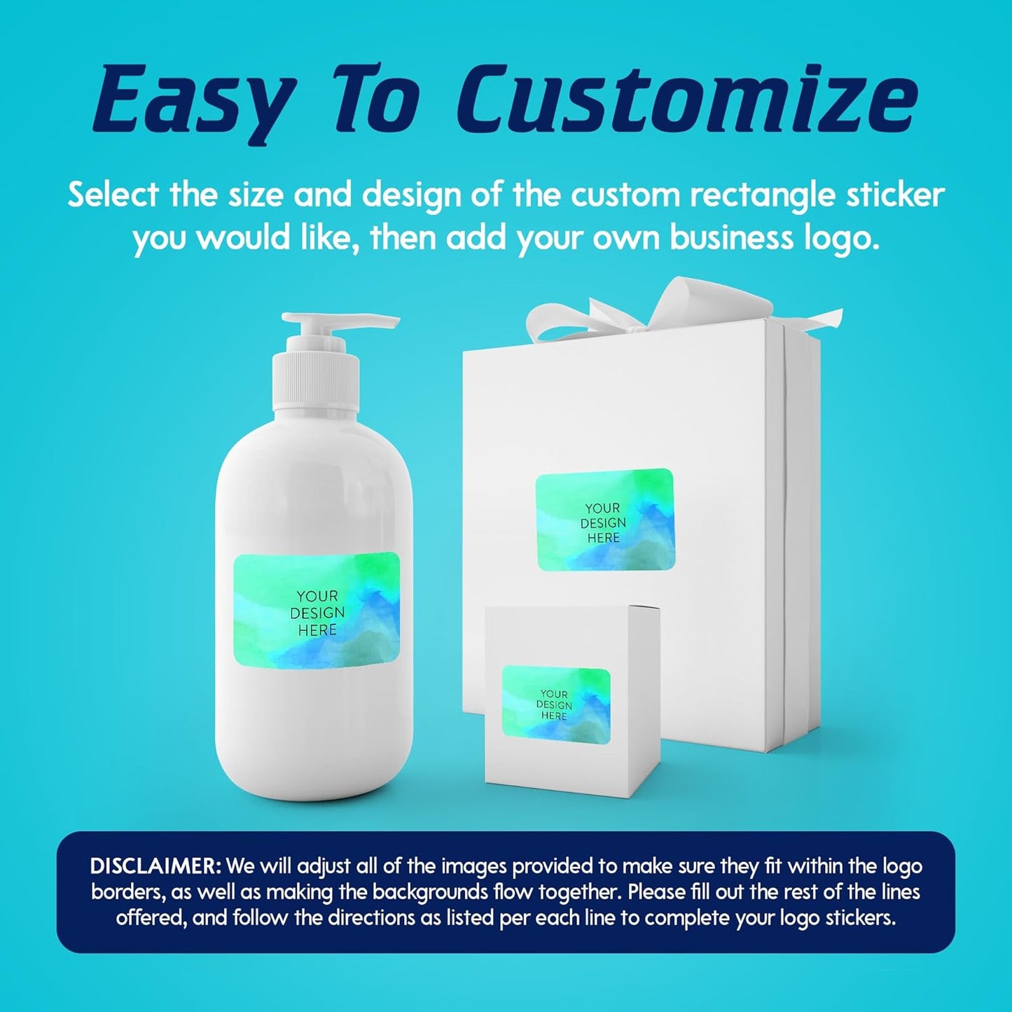 100 Custom Vinyl Stickers - Upload Your own Image, Text, Design, Logo - Personalized Logo Labels