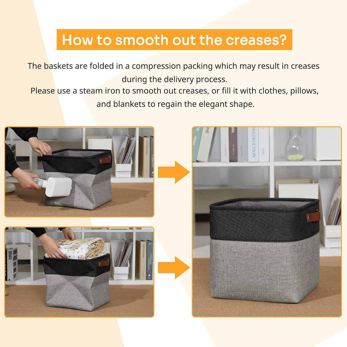 DULLEMELO 11x11 Cube Storage Bins for Cube organizer, Foldable Cube Storage Bins Baskets for
